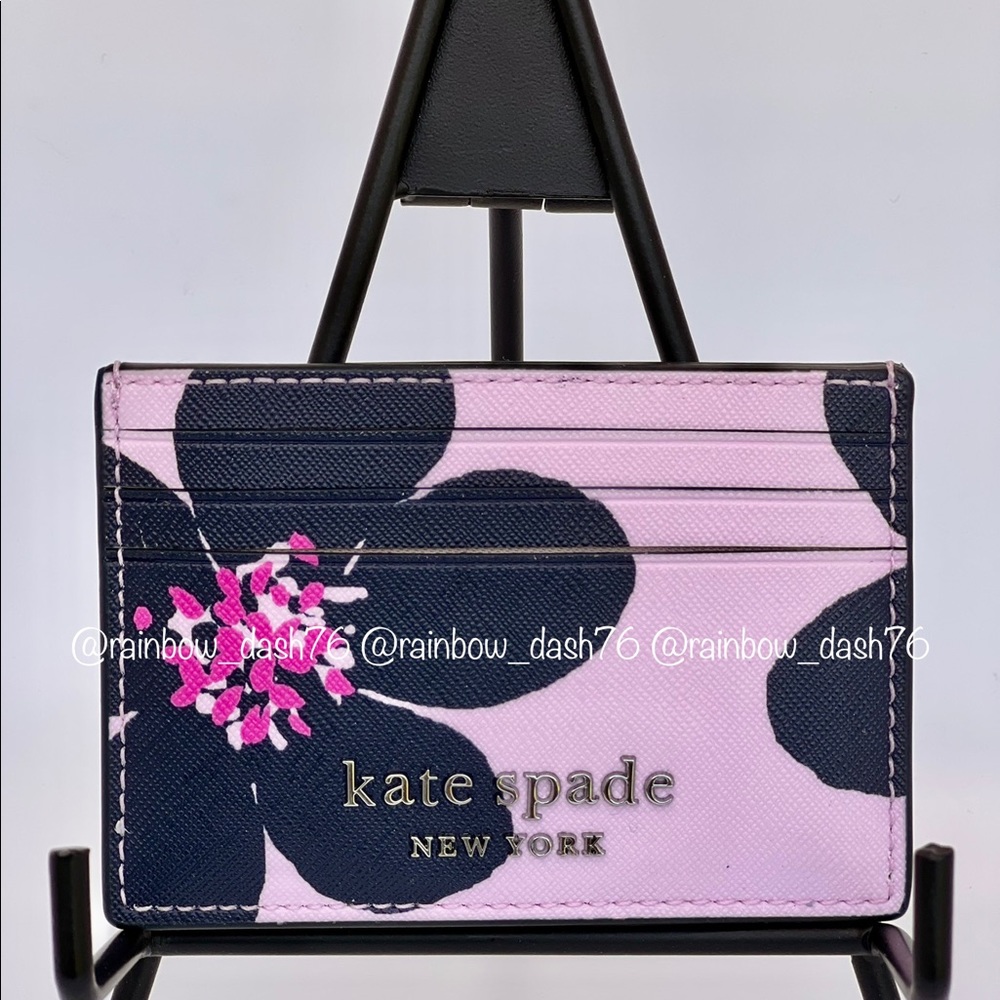 Katespade cameron grand flora small slim card holder